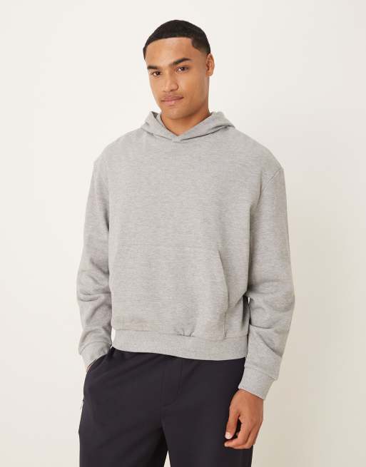 ASOS DESIGN boxy oversized hoodie in grey