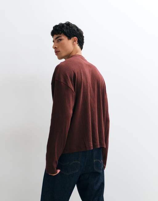 ASOS DESIGN boxy oversized langærmet T-shirt med henley-hals, 5 af 5