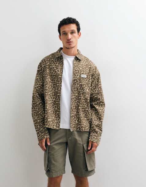 ASOS DESIGN boxy oversized leopard print shirt - view 1