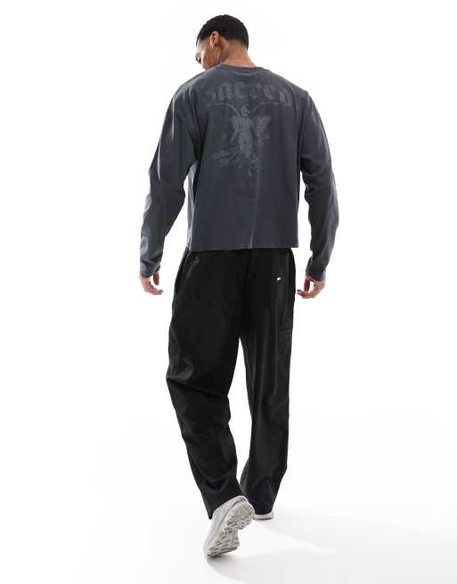 ASOS DESIGN boxy oversized long sleeve t-shirt with angel