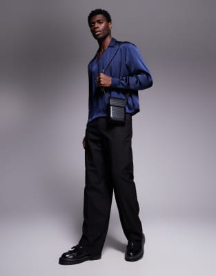 ASOS DESIGN BOXY OVERSIZED OVERHEAD SATIN SHIRT