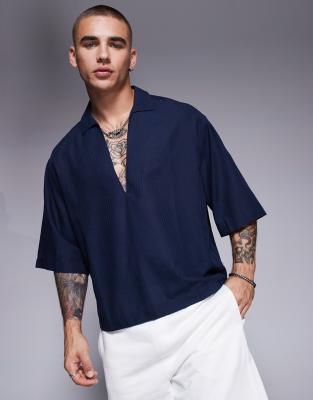ASOS DESIGN premium heavyweight extreme oversized short sleeve sweatshirt in gray heather