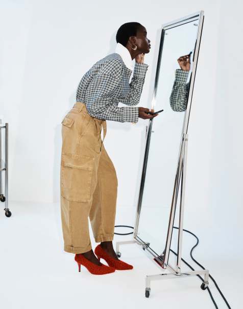 ASOS DESIGN boxy oversized overhemd met ruit - view 1