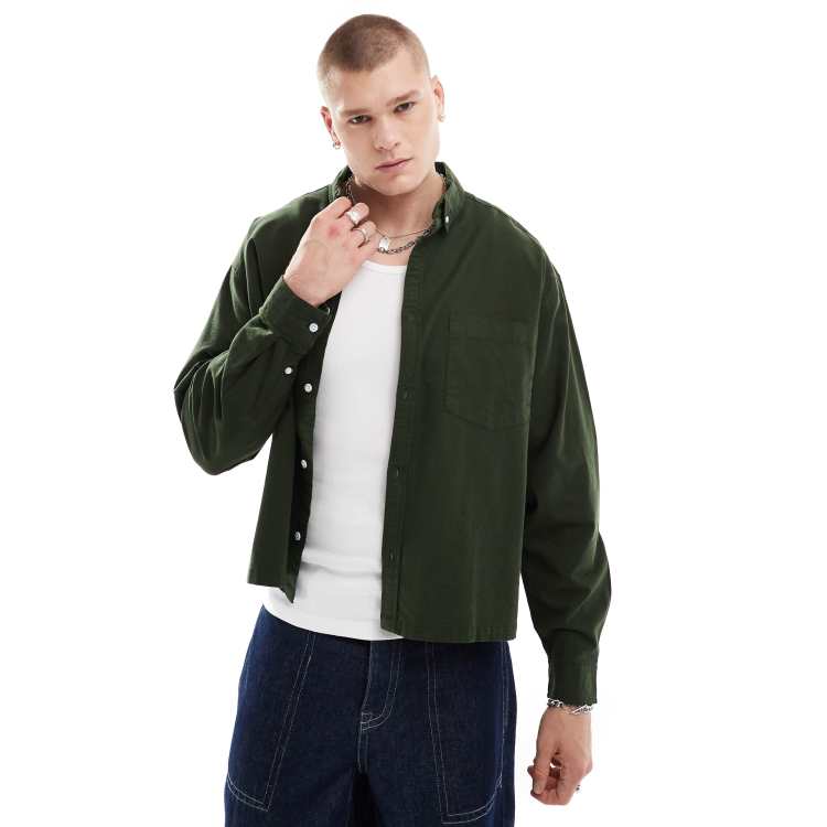 希少 Oxford Oversized B.D Shirt Dark Green 希少 Oxford Oversized