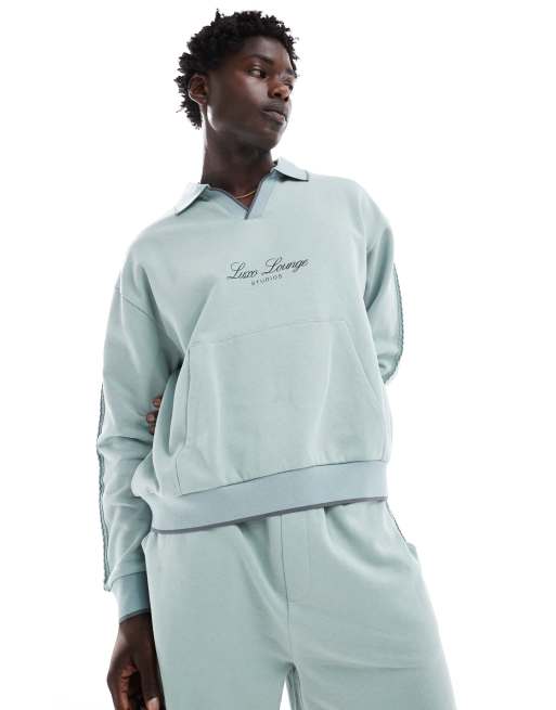 Polo sweatshirt and sweatpants set on sale