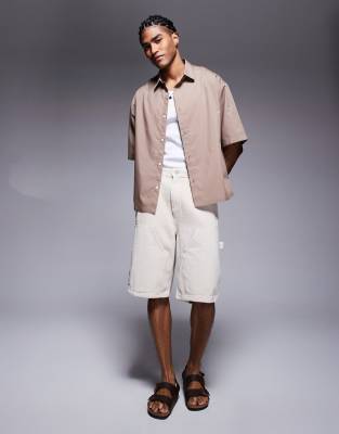 Asos Design Boxy Oversized Poplin Shirt