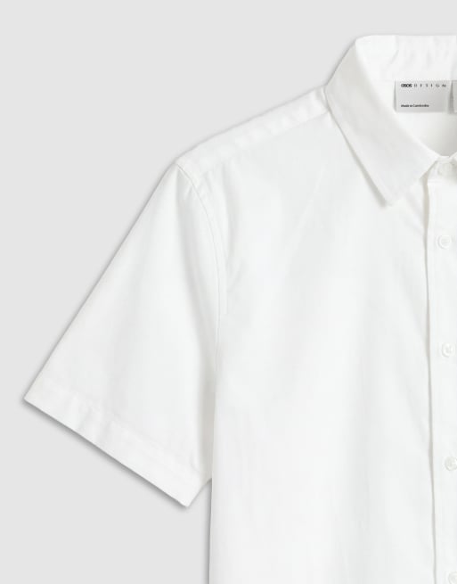 ASOS DESIGN boxy oversized poplin shirt in white, 8 of 9