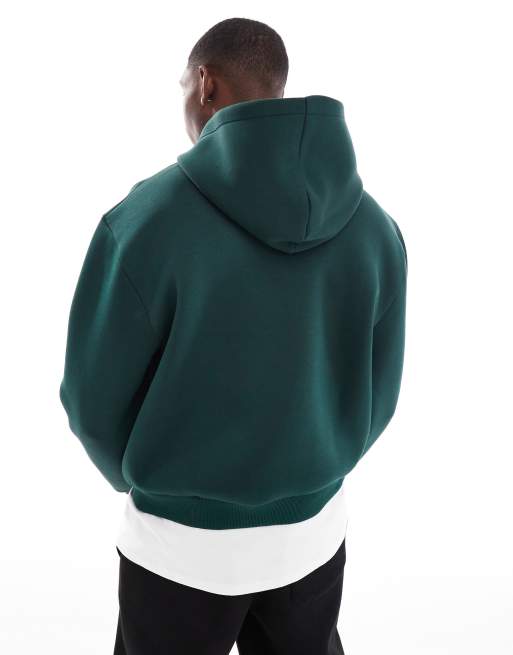 ASOS DESIGN boxy oversized scuba hoodie in green ASOS