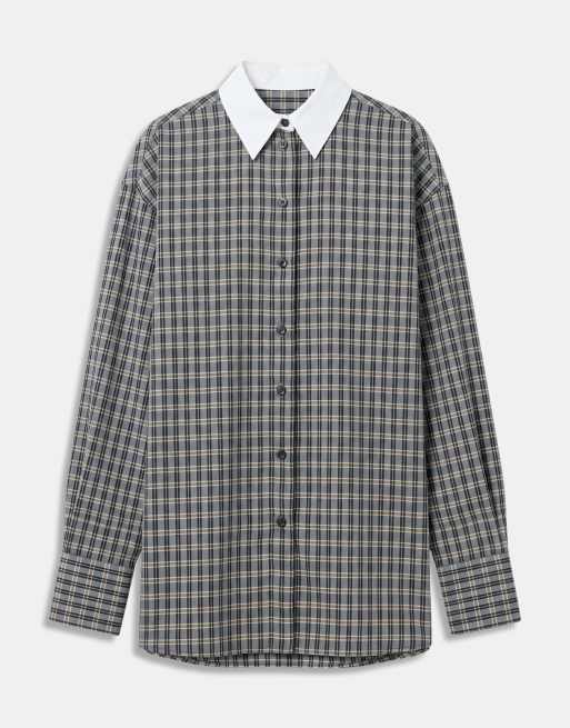 ASOS DESIGN boxy oversized shirt in plaid, 6 of 9
