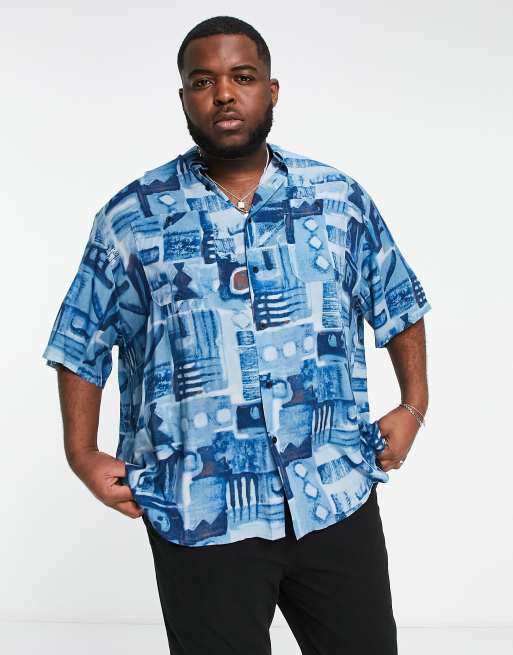 ASOS DESIGN boxy oversized shirt in vintage inspired print, 2 of 4