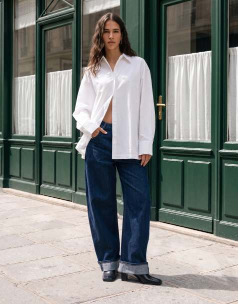 ASOS DESIGN boxy oversized shirt in white - view 1