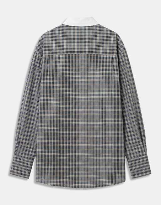 ASOS DESIGN boxy oversized skjorte i tern, 7 af 9