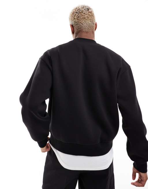 ASOS DESIGN boxy oversized sweatshirt in black | ASOS