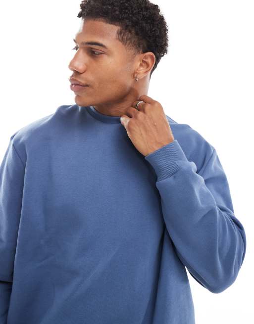 ASOS DESIGN boxy oversized sweatshirt in blue ASOS