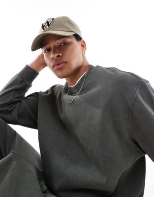Asos Design Boxy Oversized Sweatshirt In Green