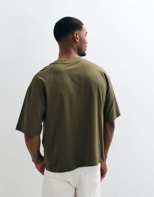 ASOS DESIGN boxy oversized T-shirt i khaki, 2 af 9