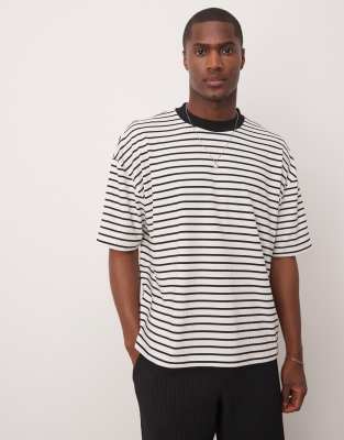 Asos Design Boxy Oversized T-shirt In Multi