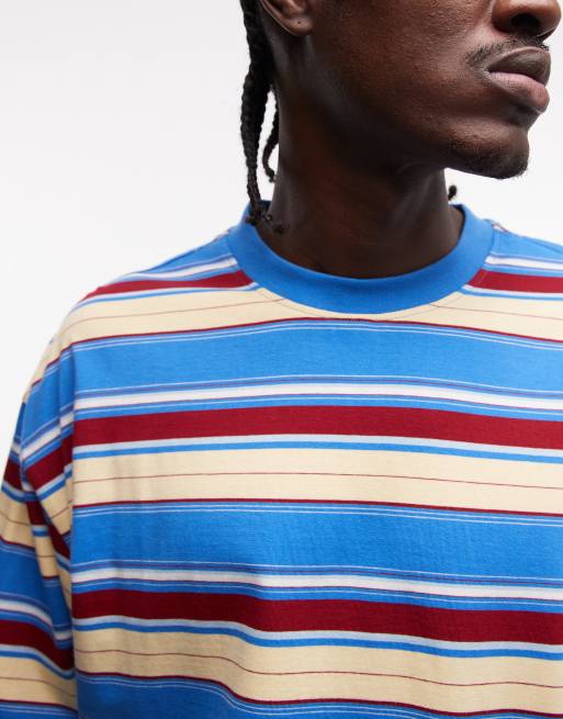 ASOS DESIGN - Boxy oversized T-shirt in blauw met strepen, 2 van 5