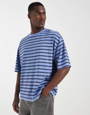 Asos Design Boxy Oversized T-shirt In Blue
