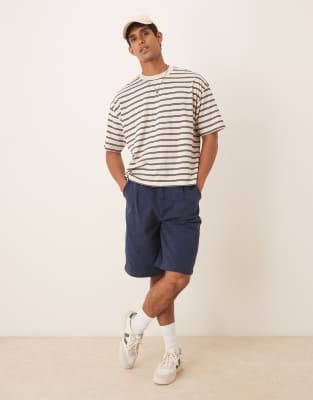 Asos Design Boxy Oversized T-shirt In Brown
