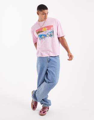 Asos Design Boxy Oversized T-shirt In Pink