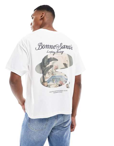 ASOS DESIGN boxy oversized t-shirt in white with summer back print - view 1
