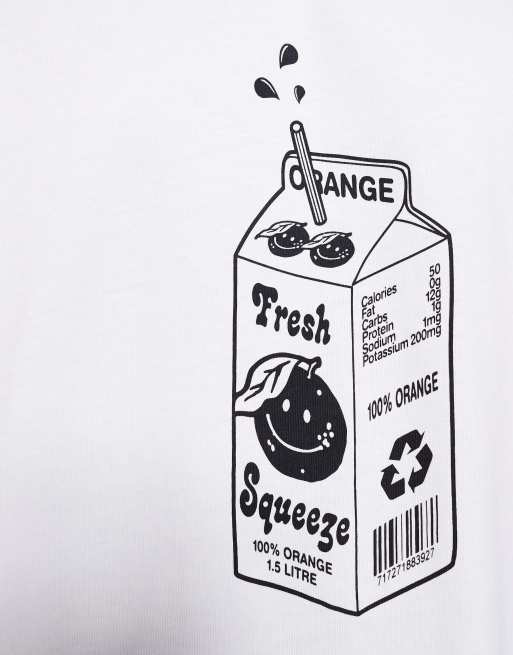 ASOS DESIGN boxy oversized t-shirt with cartoon graphic in off white, 2 of 4