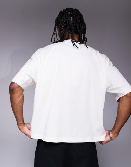ASOS DESIGN boxy oversized t-shirt with cartoon graphic in off white, 4 of 4