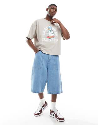 Asos Design Boxy Oversized T-shirt With Cartoon Graphic