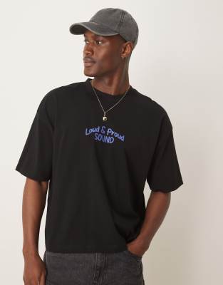 Asos Design Boxy Oversized T-shirt With Cartoon Graphics