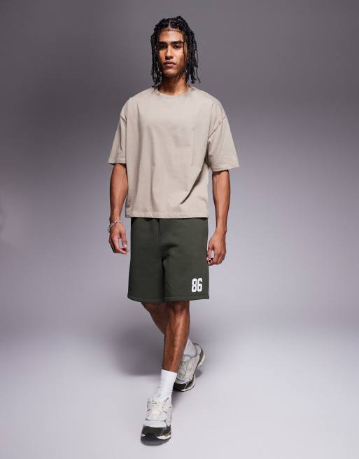 ASOS DESIGN boxy oversized t-shirt with celestial graphic in beige, 4 of 4