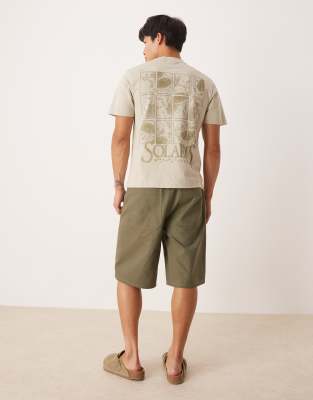 Asos Design Boxy Oversized T-shirt With Celestial Graphic