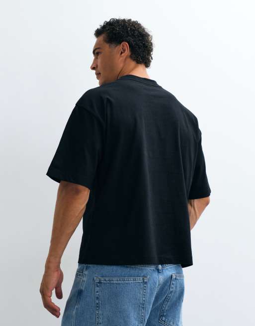 ASOS DESIGN boxy oversized t-shirt with CEU street graphic in black, 4 of 5