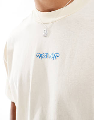 Asos Design Boxy Oversized T-shirt With City Graphic And Embroidery