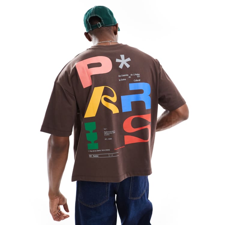 Tシャツ・カットソー Luxury Street Wear washed vintage brave brown be unisexual Luxury Street Wear washed vintage mouth bible be unisexual