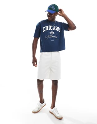 Asos Design Boxy Oversized T-shirt With City Graphic