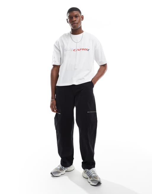 ASOS DESIGN boxy oversized t-shirt with city graphic in white, 4 of 4