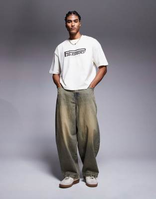 Asos Design Boxy Oversized T-shirt With City Text Graphic