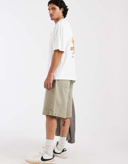 ASOS DESIGN boxy oversized t-shirt with cocktail back graphic and embroidery detail in white, 5 of 5