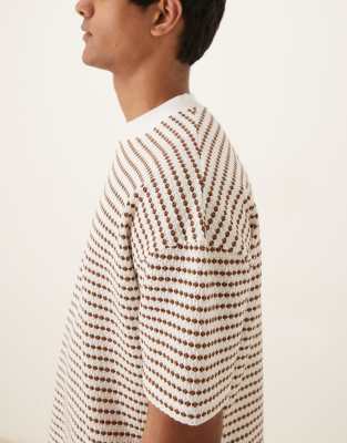 Asos Design Boxy Oversized T-shirt With Dropped Shoulders In Multi