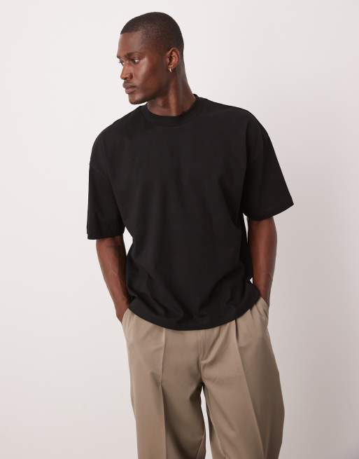 ASOS DESIGN boxy oversized t-shirt with floral graphic in black, 3 of 4