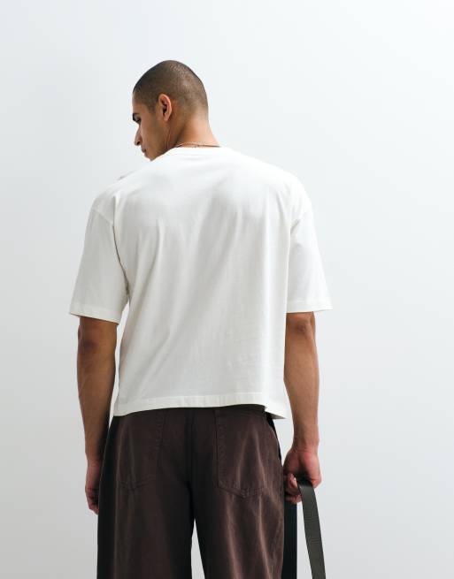 ASOS DESIGN boxy oversized t-shirt with floral tea pot graphic in cream, 2 of 5