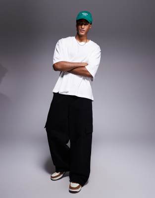 Asos Design Boxy Oversized T-shirt With Food Embroidery In White
