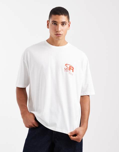 ASOS DESIGN boxy oversized t-shirt with front and back text print in white - view 2