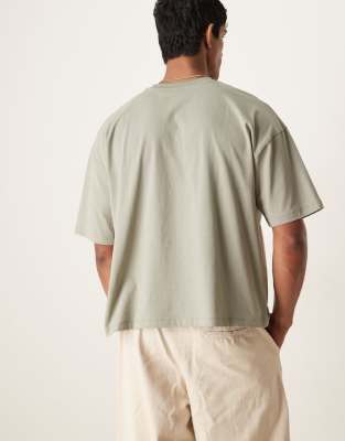Asos Design Boxy Oversized T-shirt With Front Chest Graphic
