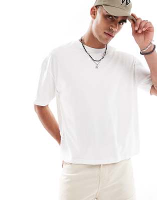 Asos Design Boxy Oversized T-shirt With Fruit Back Graphic In White