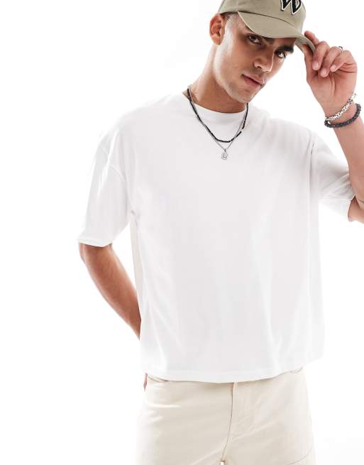 ASOS DESIGN boxy oversized t-shirt with fruit back graphic in off white