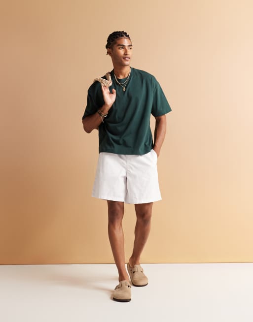 ASOS DESIGN boxy oversized T-shirt with fruit graphic in dark green, 3 of 4
