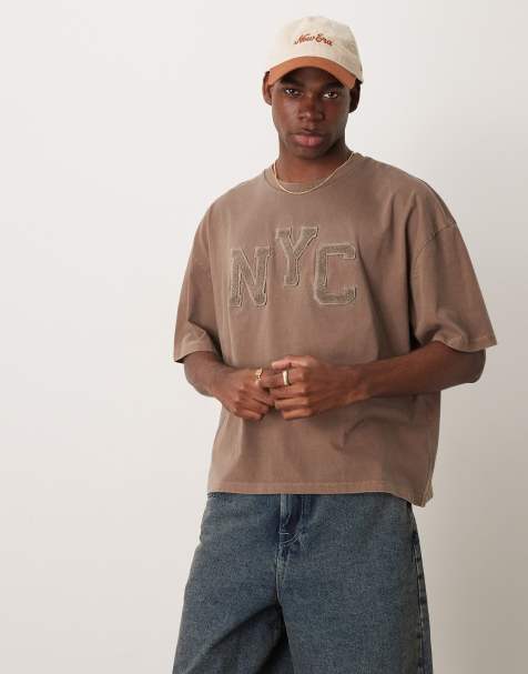 ASOS DESIGN boxy oversized T-shirt with grunge applique - view 1