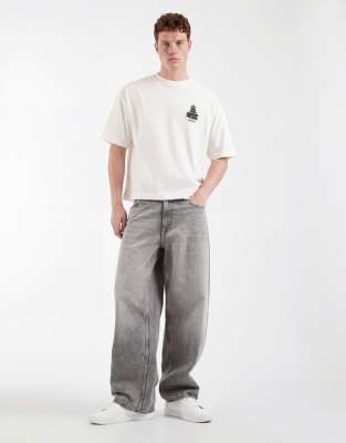 Asos Design Boxy Oversized T-shirt With Japan Print In White | ModeSens